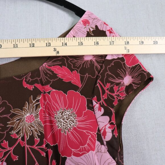 Vintage Jody of California Brown Floral Dress *11/12 Boho Empire Waist USA - Picture 11 of 16